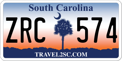 SC license plate ZRC574