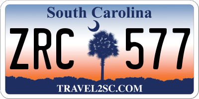 SC license plate ZRC577