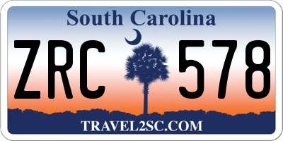 SC license plate ZRC578