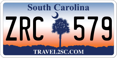 SC license plate ZRC579