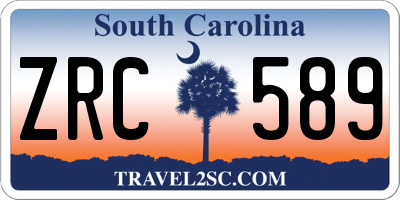 SC license plate ZRC589