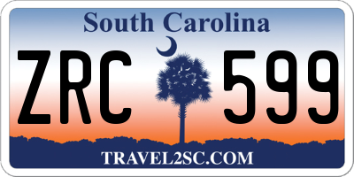 SC license plate ZRC599