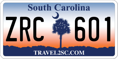 SC license plate ZRC601