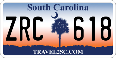 SC license plate ZRC618