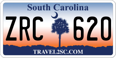 SC license plate ZRC620