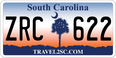 SC license plate ZRC622