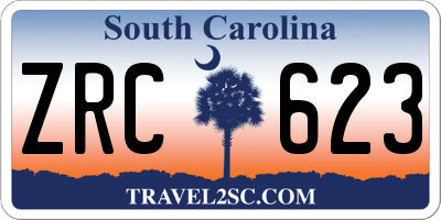 SC license plate ZRC623