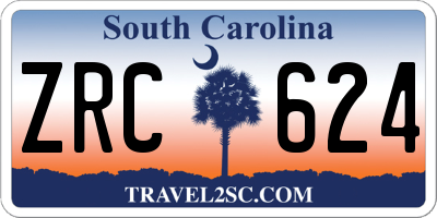 SC license plate ZRC624