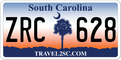 SC license plate ZRC628