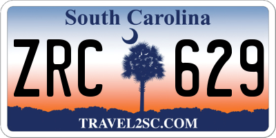 SC license plate ZRC629
