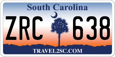 SC license plate ZRC638
