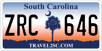 SC license plate ZRC646
