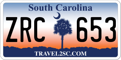 SC license plate ZRC653