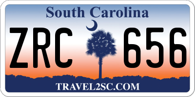 SC license plate ZRC656