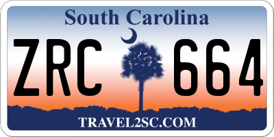 SC license plate ZRC664