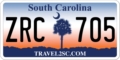 SC license plate ZRC705