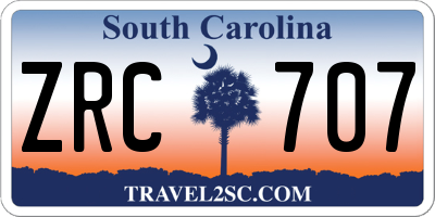 SC license plate ZRC707