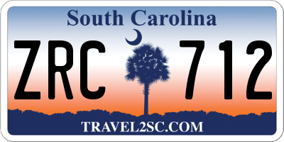 SC license plate ZRC712