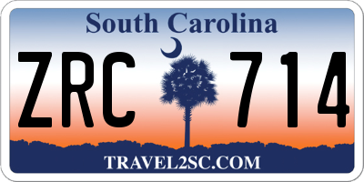 SC license plate ZRC714