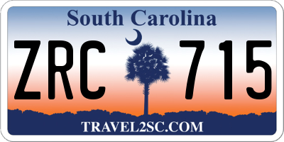 SC license plate ZRC715