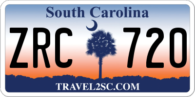 SC license plate ZRC720