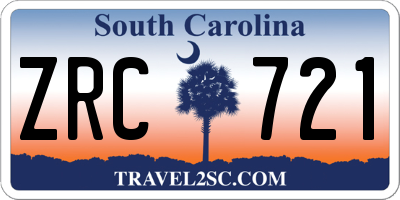 SC license plate ZRC721