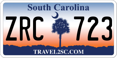SC license plate ZRC723