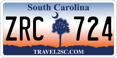 SC license plate ZRC724
