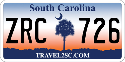 SC license plate ZRC726