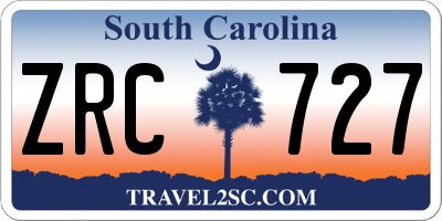 SC license plate ZRC727