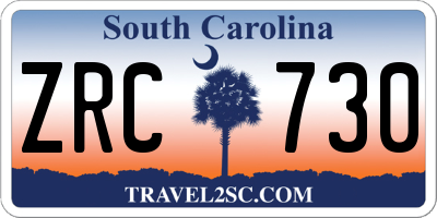 SC license plate ZRC730