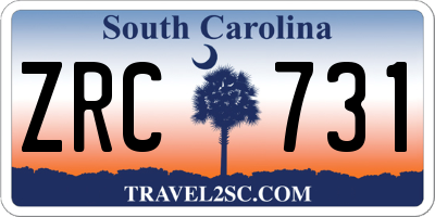 SC license plate ZRC731