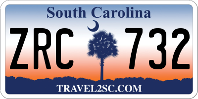 SC license plate ZRC732