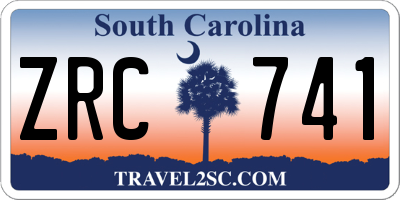 SC license plate ZRC741