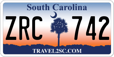 SC license plate ZRC742