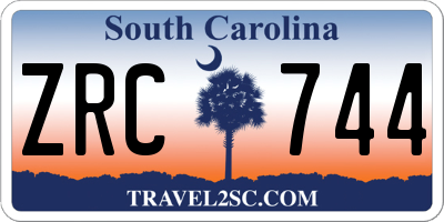 SC license plate ZRC744