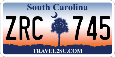 SC license plate ZRC745
