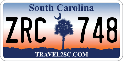 SC license plate ZRC748