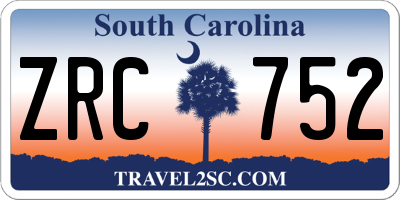 SC license plate ZRC752