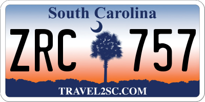 SC license plate ZRC757