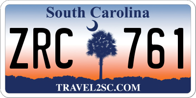 SC license plate ZRC761