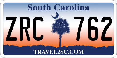 SC license plate ZRC762