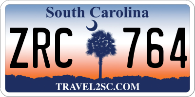 SC license plate ZRC764
