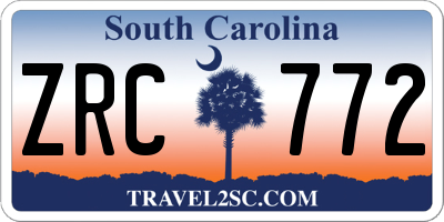SC license plate ZRC772