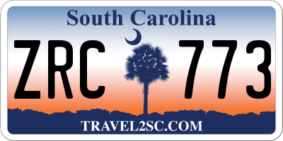 SC license plate ZRC773