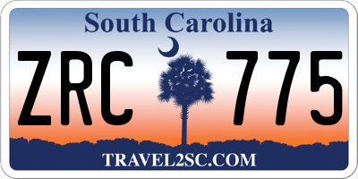 SC license plate ZRC775