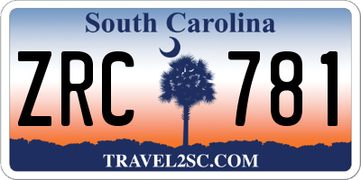 SC license plate ZRC781