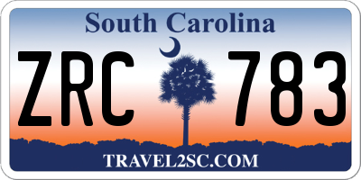 SC license plate ZRC783