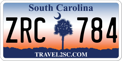 SC license plate ZRC784