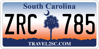 SC license plate ZRC785